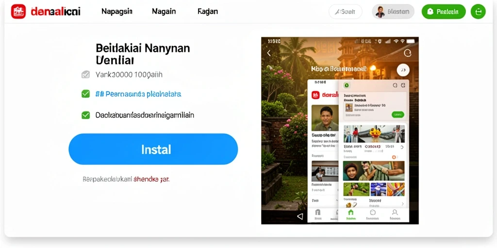 Tampilan utama dengan grafis yang menawan.